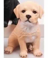 Dierenbeeld beige labrador hond 15 cm