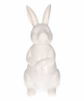 Dierenbeeld haas konijn wit 30 cm
