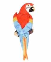 Dierenbeeld rode ara papegaai vogel 30 cm