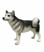 Dierenbeeld siberische husky hond 15 cm