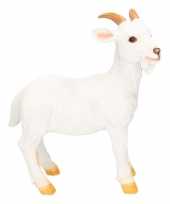 Dierenbeeld wit geiten bokje 26 cm