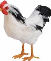 Dierenbeeld witte kip vogel 30 cm staande decoratie