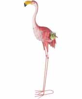 Flamingo thema tuindecoratie tuinbeeld 104 cm
